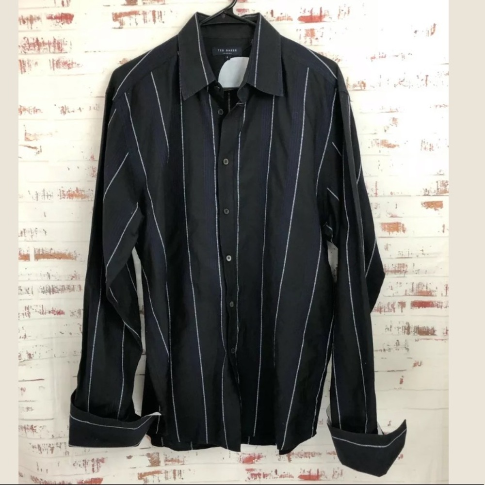 Ted Baker Men’s French Cuff Dress Shirt Striped